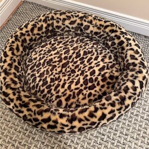 Leopard Print Pet Bed